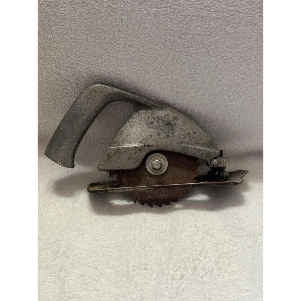 Vintage Drill Powered‎ Circular Saw Attachment Metal Hand Tool Rustic Workshop